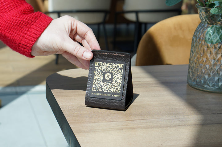 QR Code Menu Sign, Touchless Menu Display