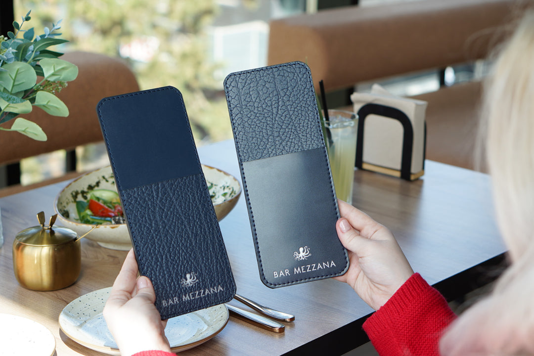 Cutlery Holder for Cafe, Bar & Restaurant, Personalized Leather Cutlery Pouch