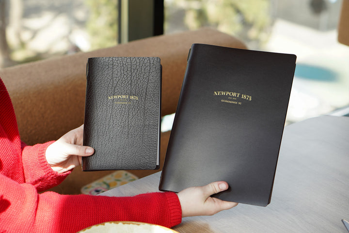 Leather Restaurant Menu Folder, Custom Cafe Hotel Bar Menu Book