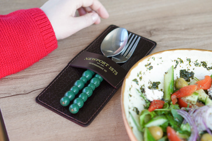 Leather Cutlery Holder for Restaurant, Bar & Cafe, Personalized Leather Cutlery Pouch