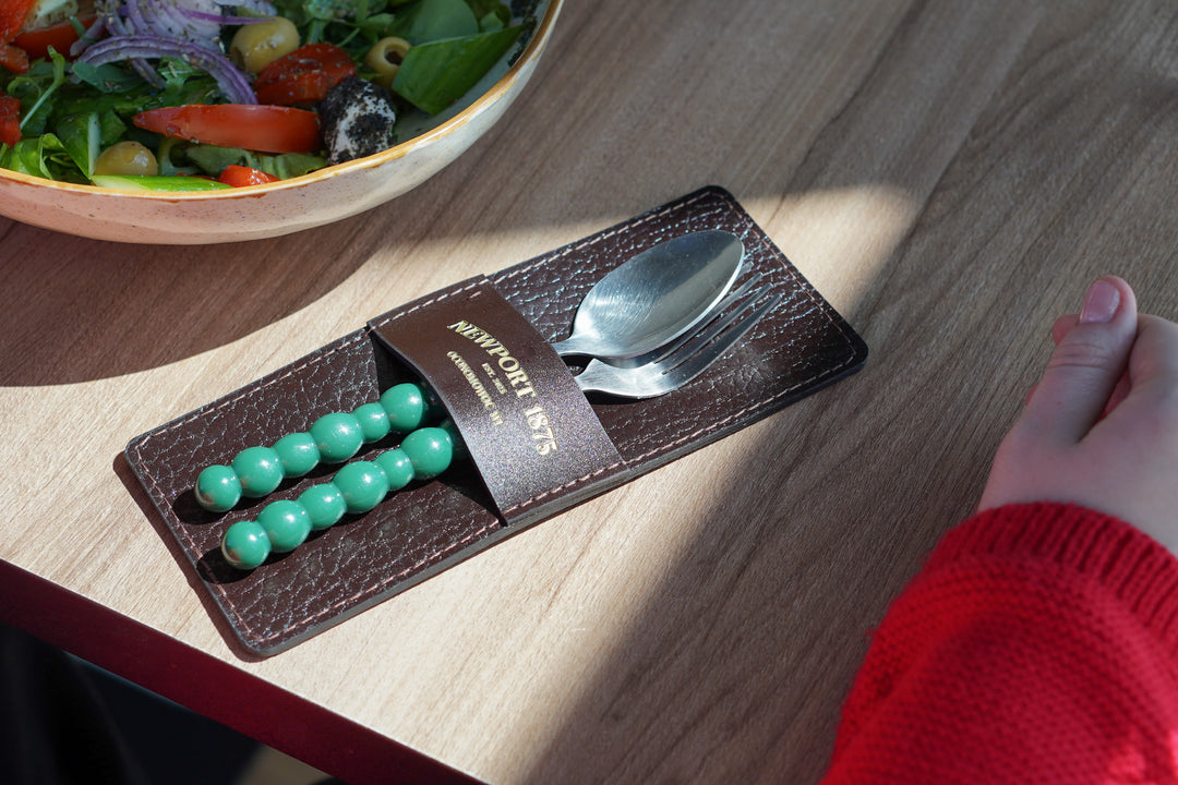 Leather Cutlery Holder for Restaurant, Bar & Cafe, Personalized Leather Cutlery Pouch