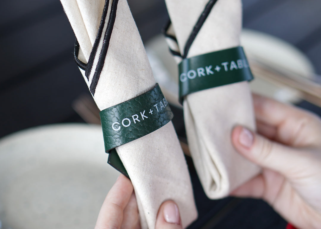 Custom Leather Napkin Rings, Wedding Table Accessories