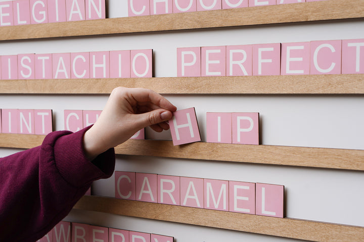 Wooden Wall Menu For Coffee Shop, Pink Cafecito Menu , Changeable Letter for Cafeteria Decor, Cafe Price List