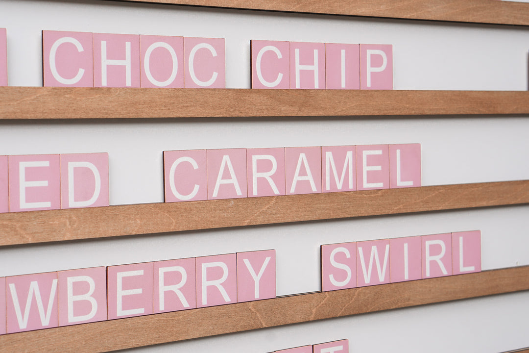 Wooden Wall Menu For Coffee Shop, Pink Cafecito Menu , Changeable Letter for Cafeteria Decor, Cafe Price List