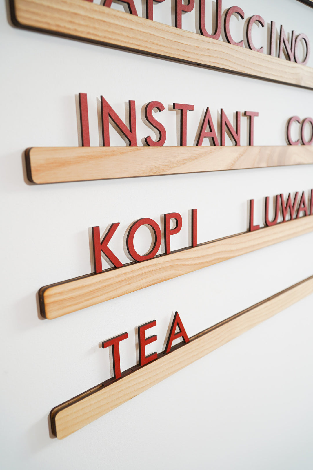 Wood Menu Board Letters: Birch HDF