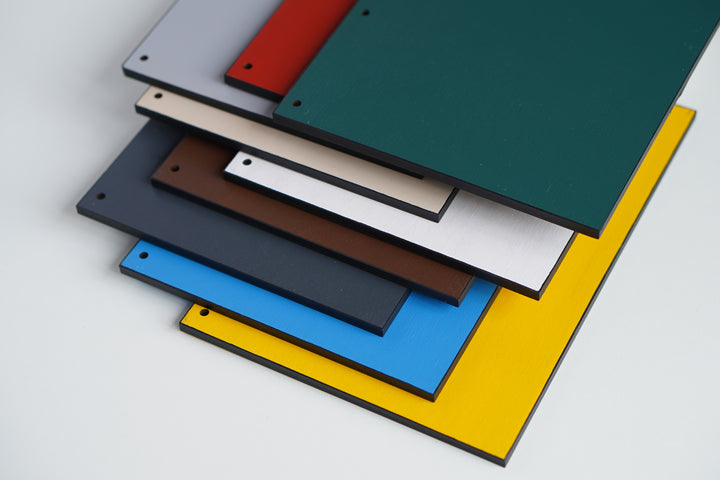 Embossed Leather Menu Folder: Wooden Base, Cafe Restaurant Menu