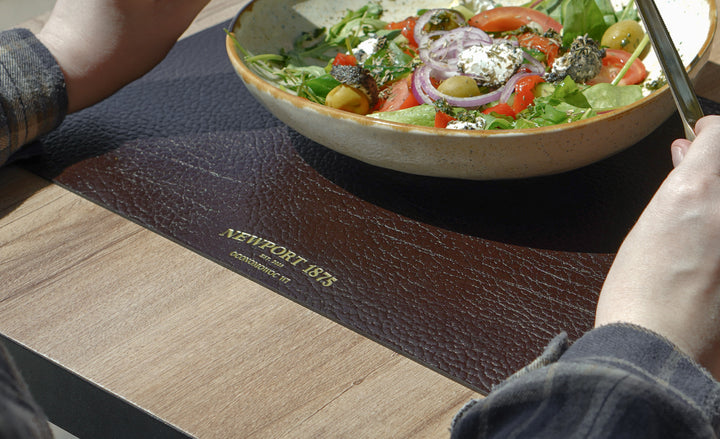 Personalized Dining Table Decor, Handmade Leather Placemats