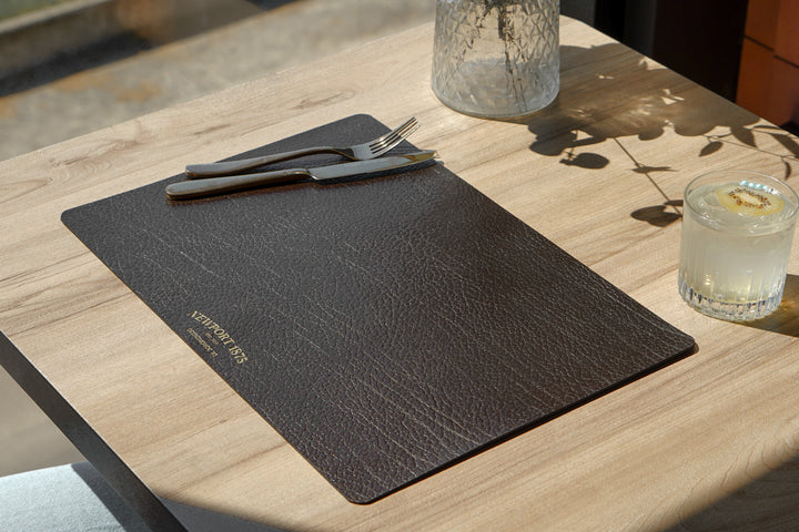 Personalized Dining Table Decor, Handmade Leather Placemats