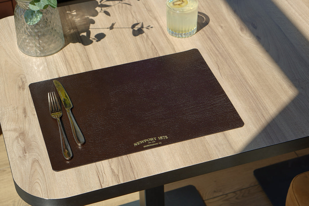 Personalized Dining Table Decor, Handmade Leather Placemats