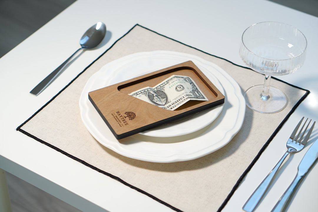 Personalized Engraved Wood Check Presenter