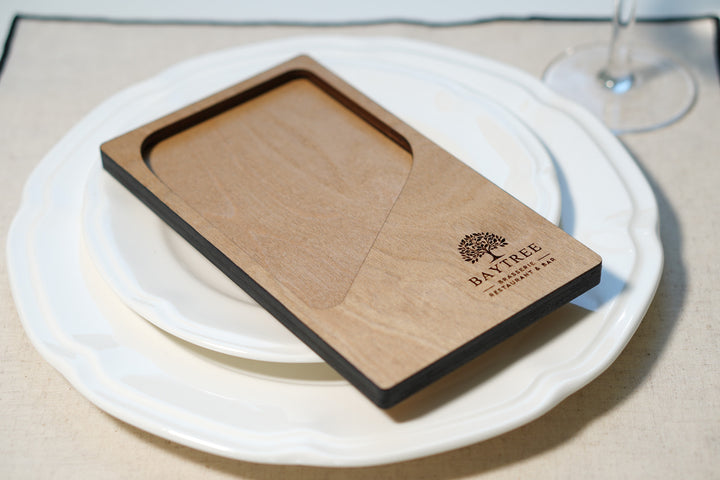 Personalized Engraved Wood Check Presenter