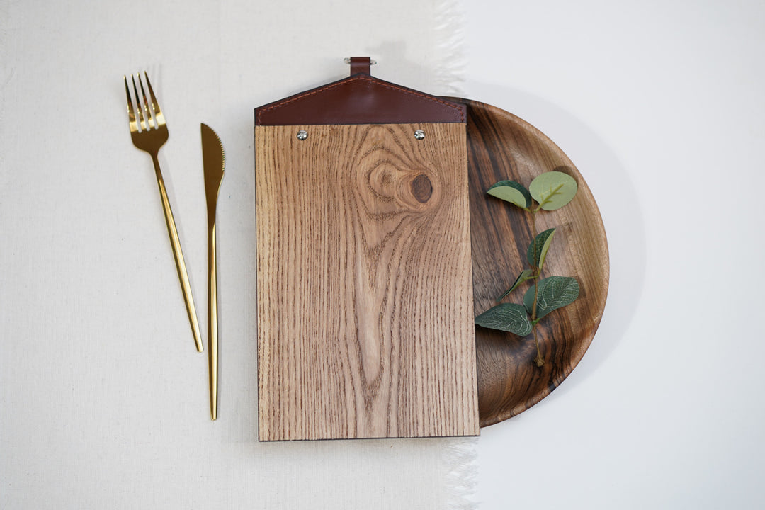 Leather Menu Folder for A5 and US Half Letter Sheets