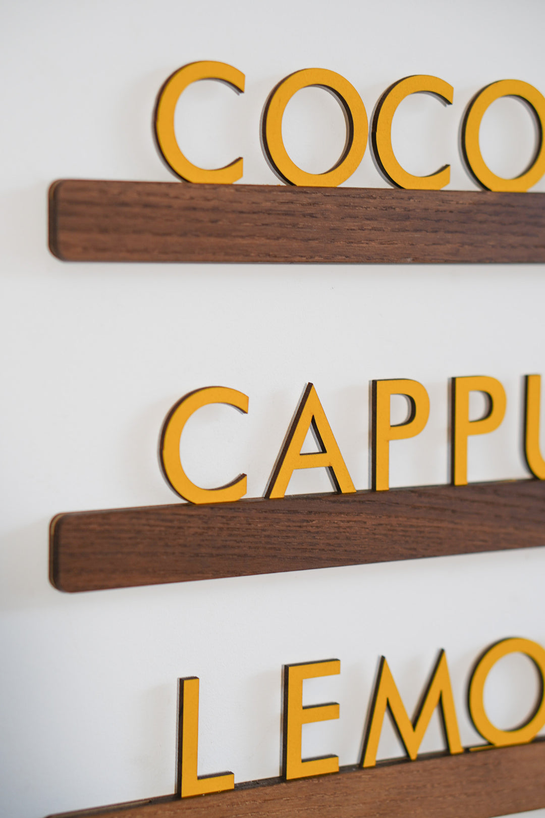 Wood Menu Board Letters: Birch HDF