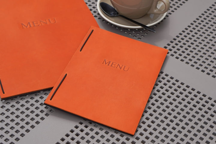 Wood & Leather Restaurant Menu, Wooden Menu Holder, Cafe Folder With Logo