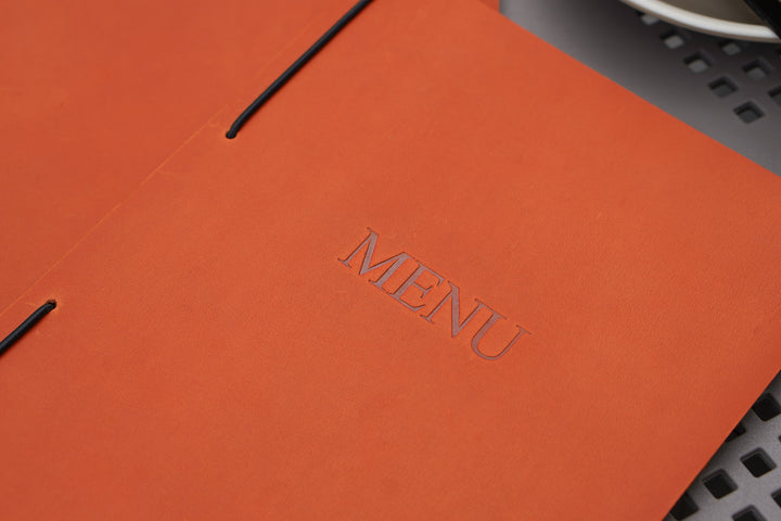 Wood & Leather Restaurant Menu, Wooden Menu Holder, Cafe Folder With Logo