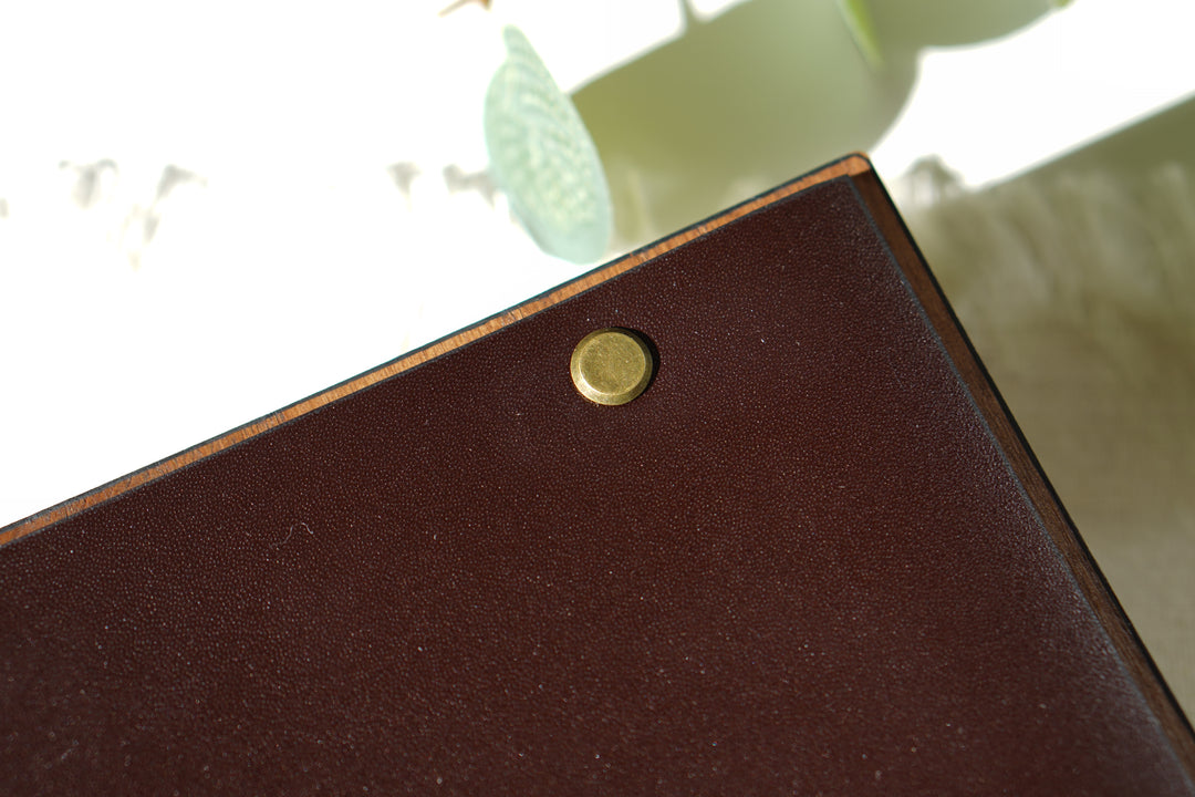 Elegant Ashwood Leather Menu Folder