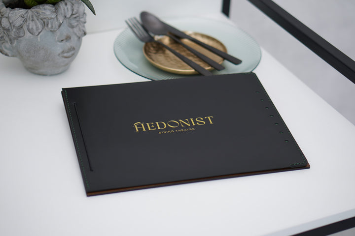 Elegant Ashwood Leather Menu Folder