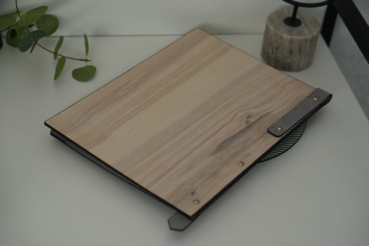 Ashwood & Leather Menu Folder: A4/US Letter Menu Holder