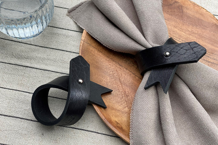Custom Leather Napkin Rings: Personalized Table Decor