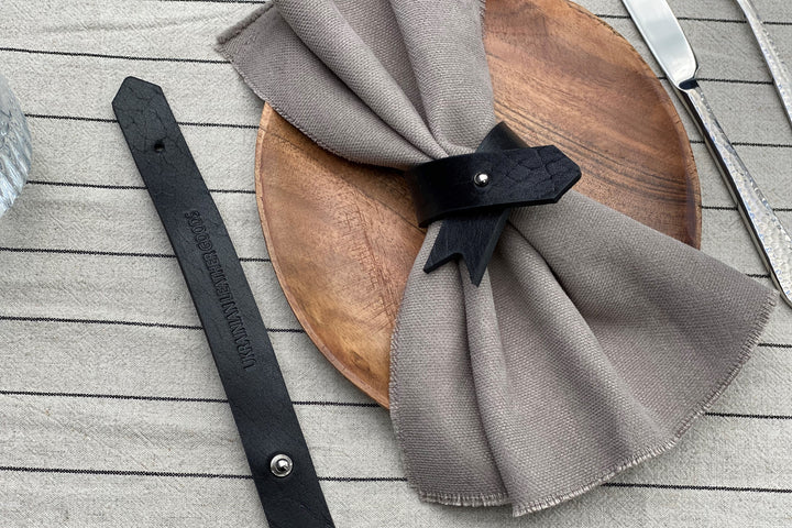 Custom Leather Napkin Rings: Personalized Table Decor