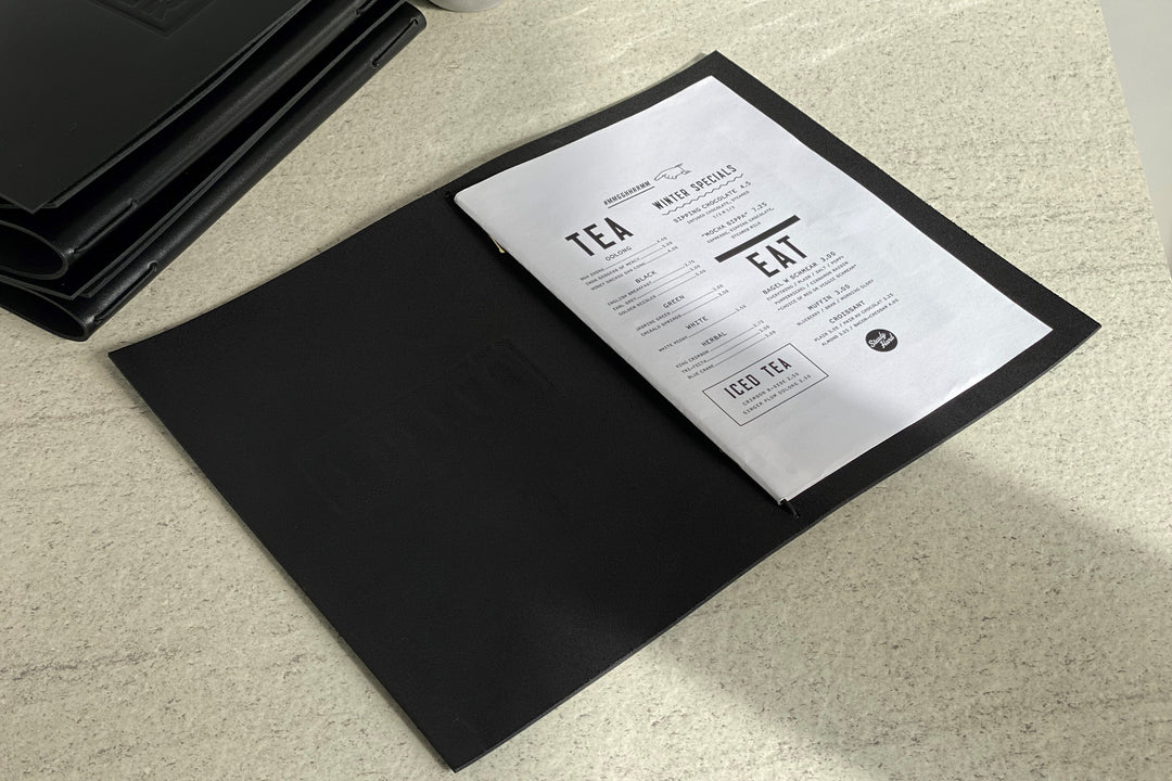 Custom Leather Menu Cover