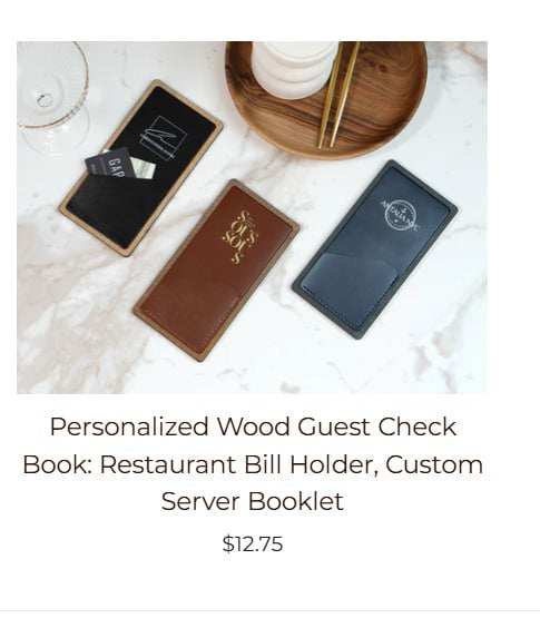 Custom order check presenter