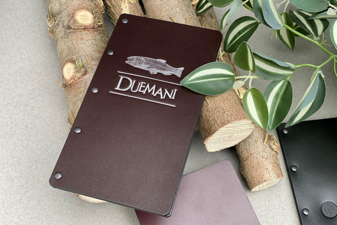 Leather Check Presenter: Chocolate Restaurant Bill Holder