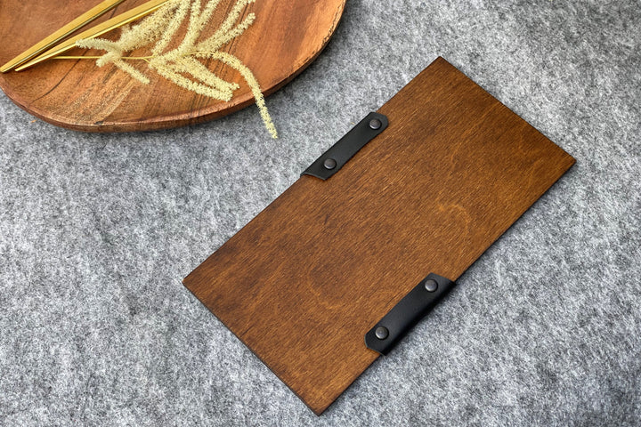 Personalized Leather Cutlery Pouch: Cafe Restaurant Organizer