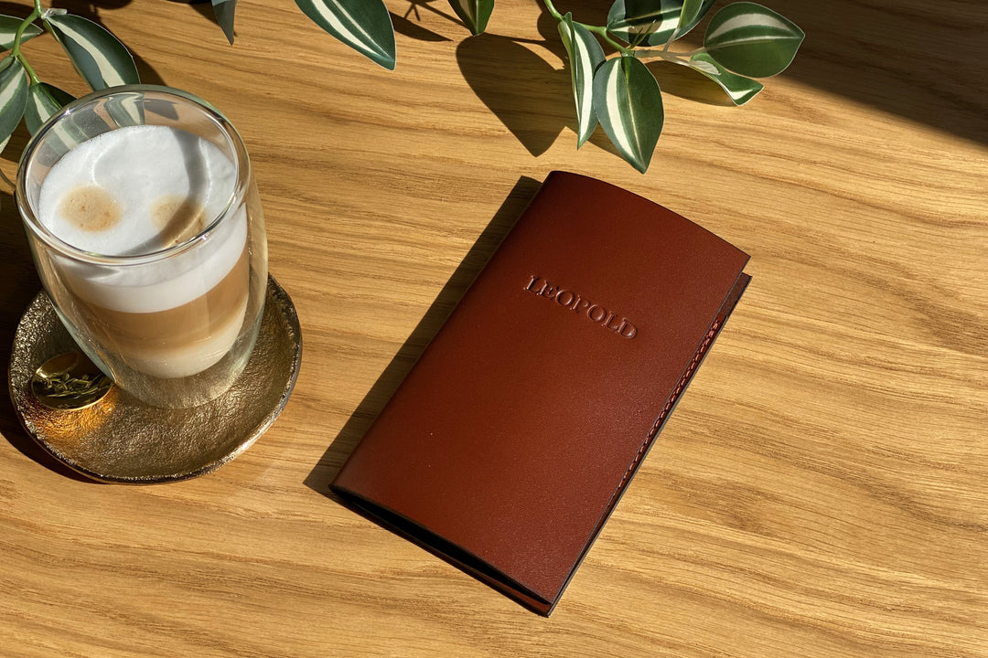 Leather Bill Holder: Embossed Check Presenter for Restaurant