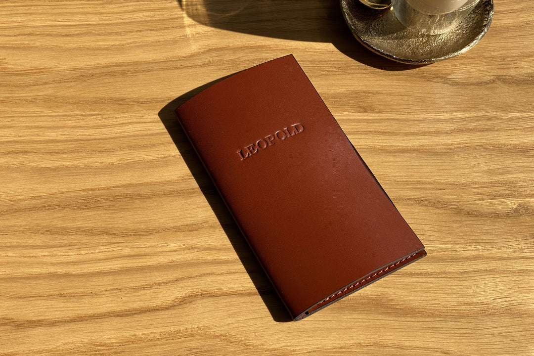 Leather Bill Holder: Embossed Check Presenter for Restaurant