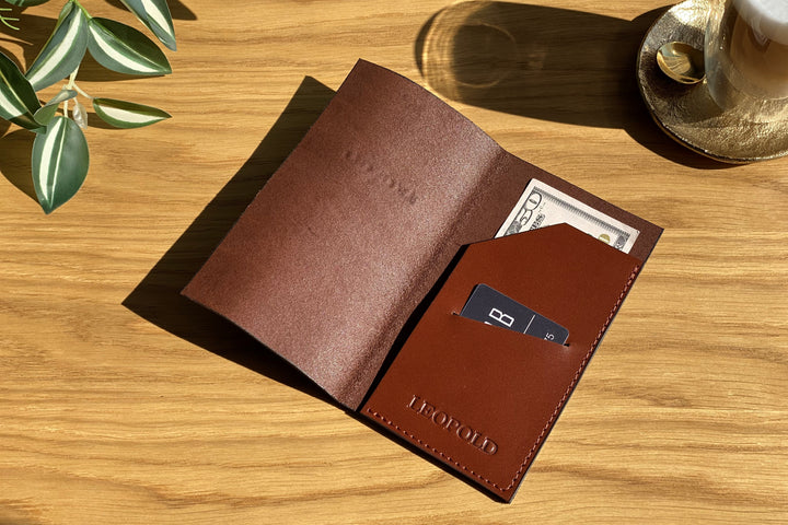 Leather Bill Holder: Embossed Check Presenter for Restaurant