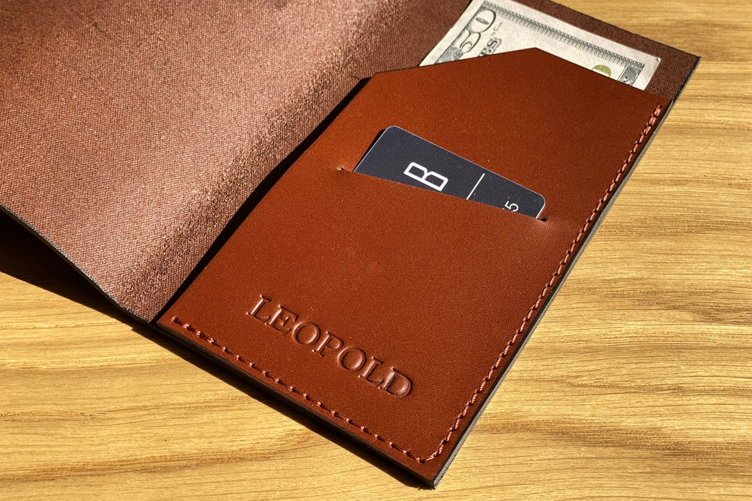 Leather Bill Holder: Embossed Check Presenter for Restaurant