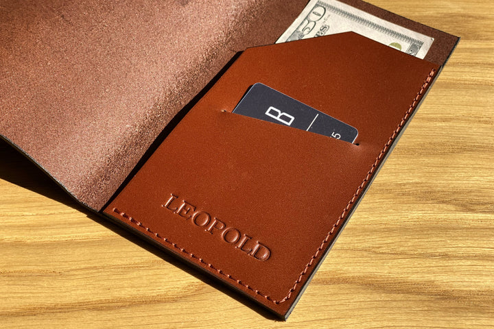 Leather Bill Holder: Embossed Check Presenter for Restaurant