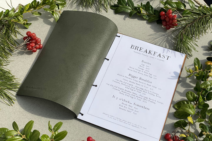 Leather Menu Cover, Restaurant Menu Folder