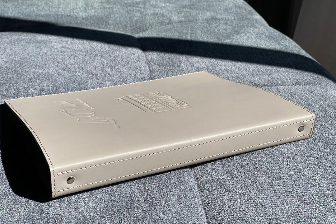 Embossed Leather Menu Cover: A4 A5 Restaurant Menu with Ring Binder