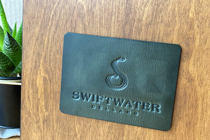 Wooden Menu Folder with Leather Binding: Restaurant Menu Board