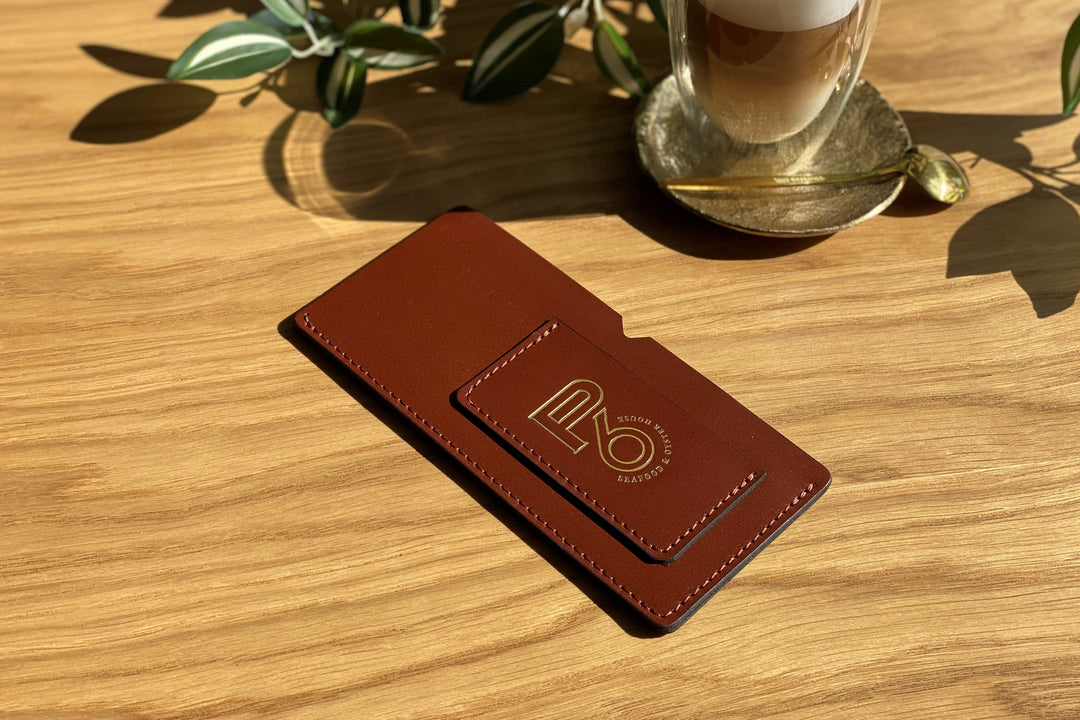 Leather Bill Holder: Embossed Check Presenter for Restaurant
