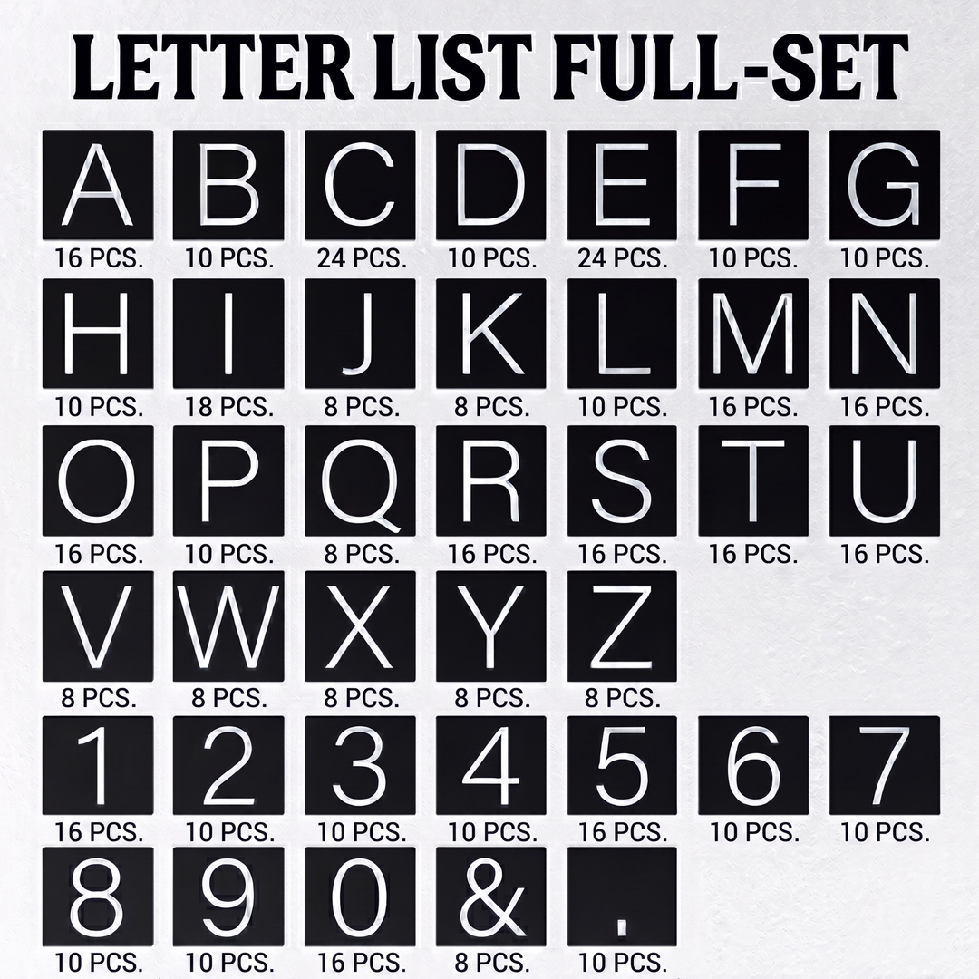 Wooden Letter Board Menu, Changeable Letter Rails for Restaurant Decor