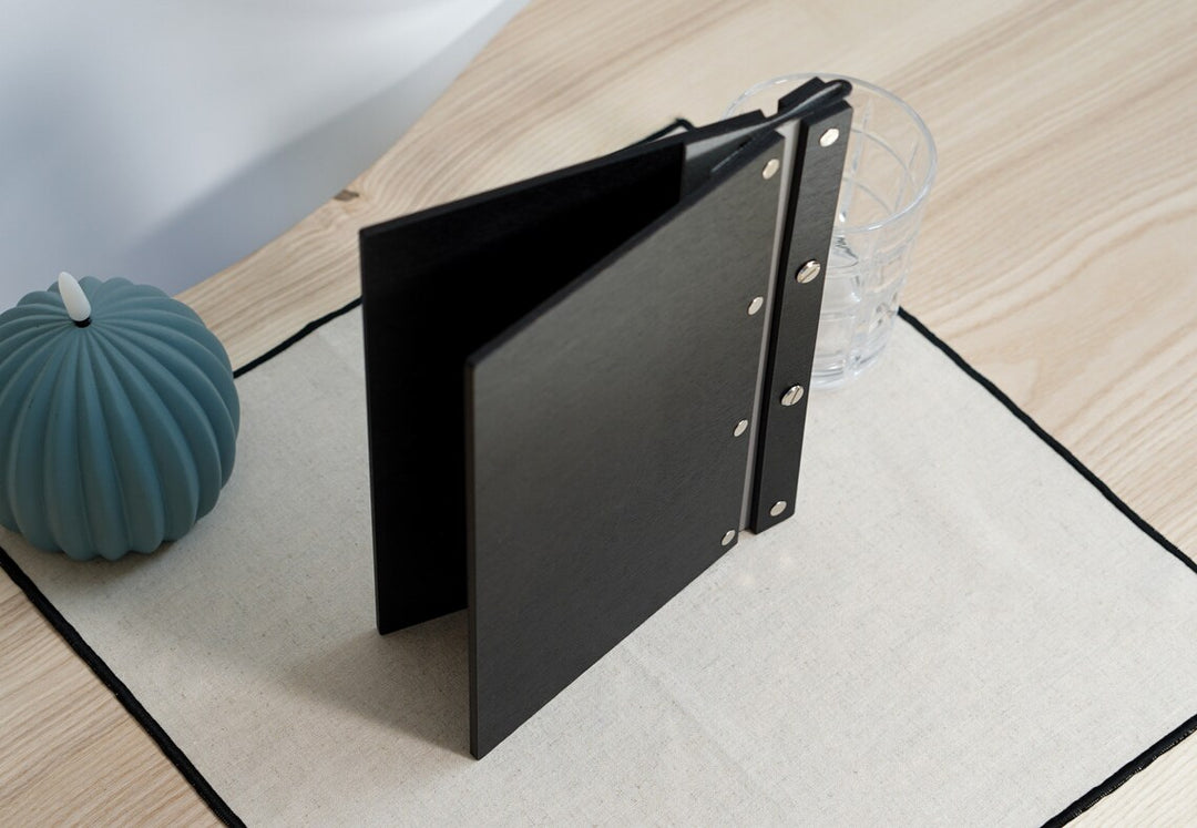 Wooden Menu Board with Embossed Logo