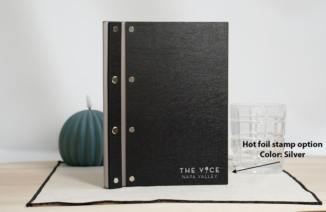 Wooden Menu Board with Embossed Logo