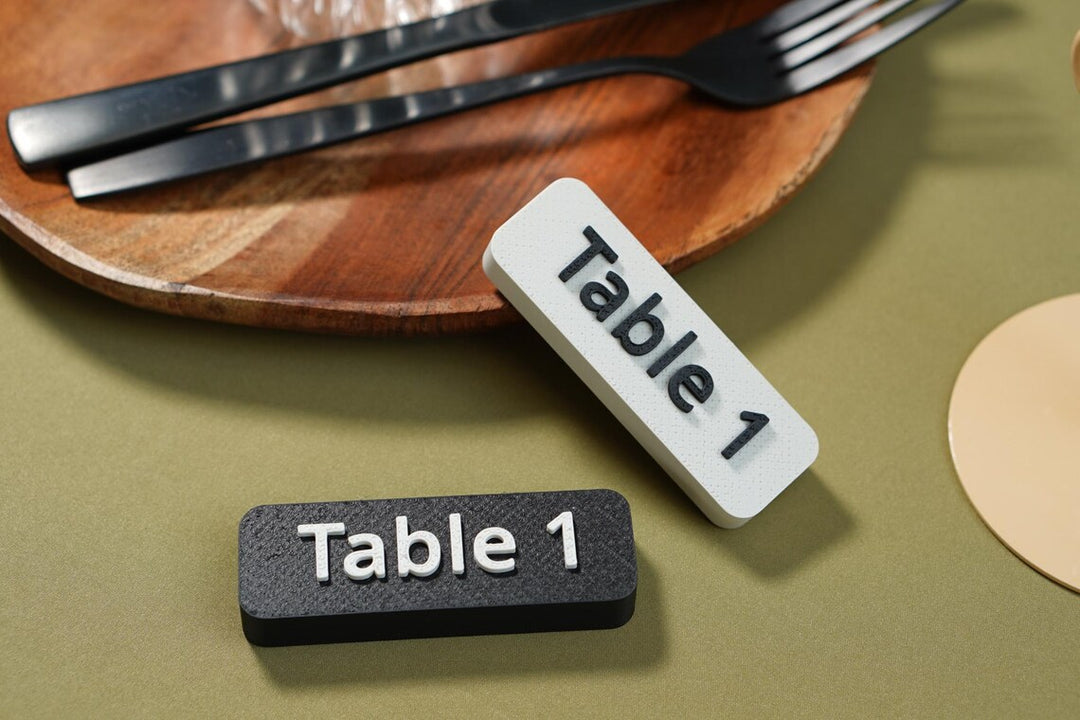 3D Printed Table Numbers