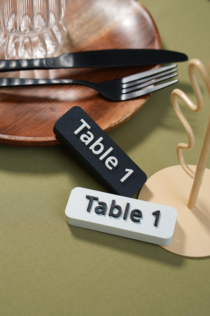3D Printed Table Numbers