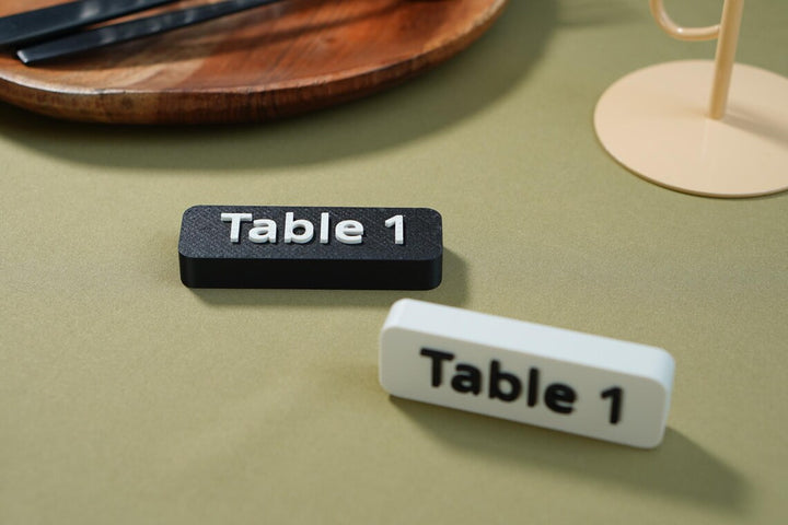 3D Printed Table Numbers