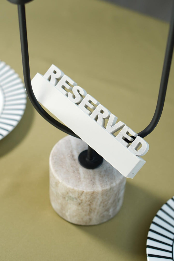 3D Printed Reserved Table Sign: Biodegradable PLA Plastic, Wedding & Event Decor