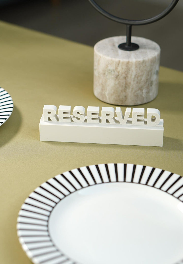3D Printed Reserved Table Sign: Biodegradable PLA Plastic, Wedding & Event Decor