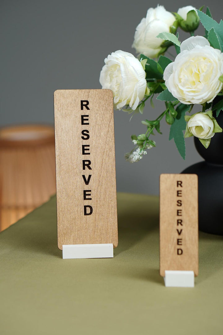 Custom Reserved Table Sign for restaurant, cafe, bar