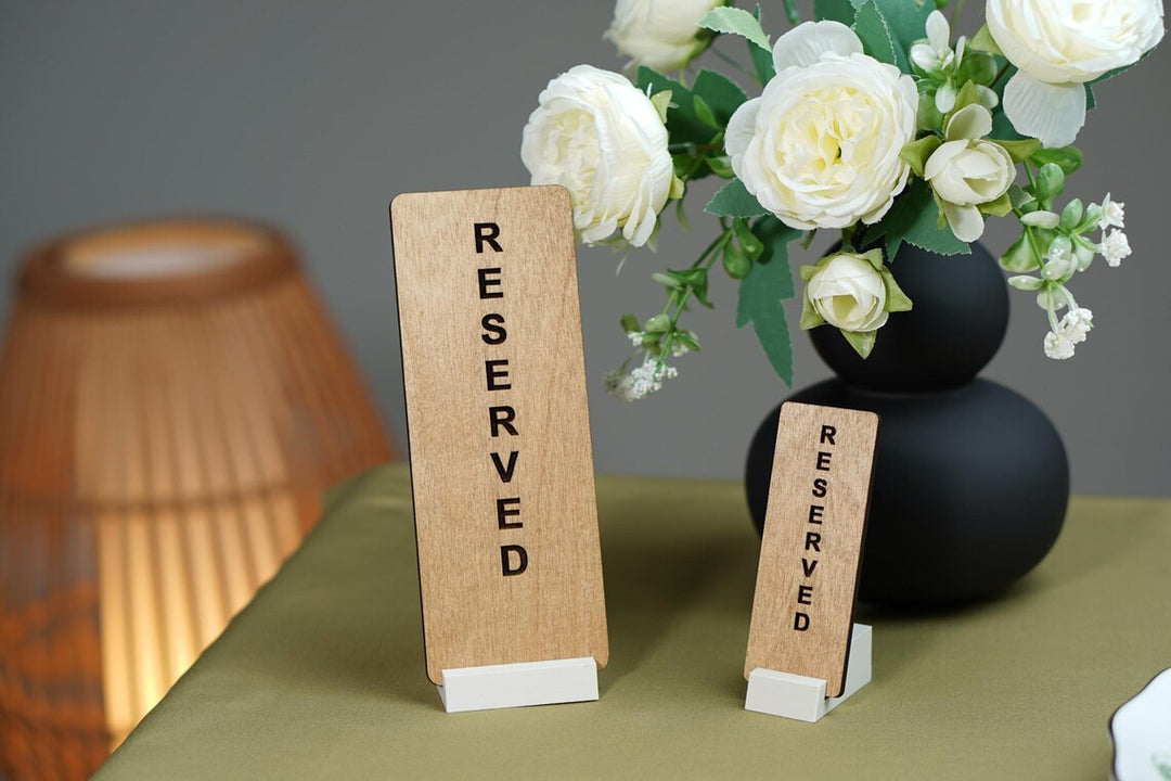Custom Reserved Table Sign for restaurant, cafe, bar