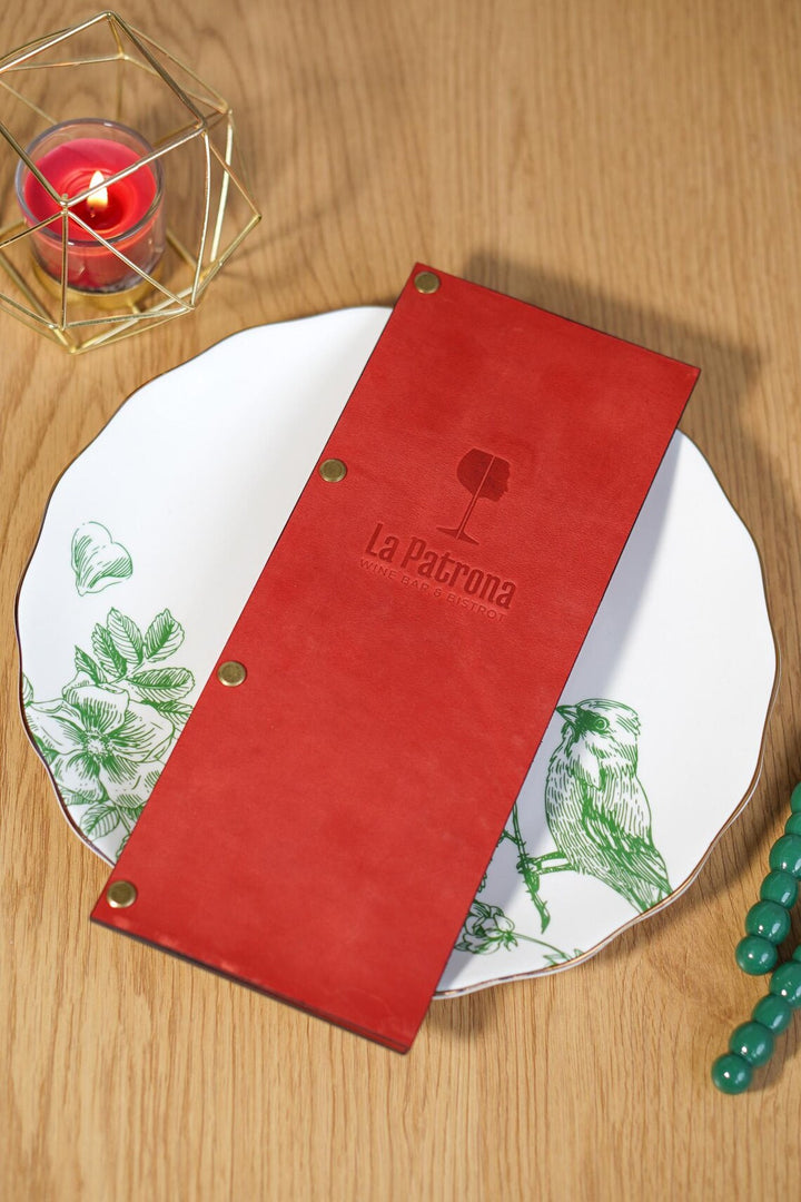 Custom Leather Menu Folder: Restaurant Menu Book, A4 A5 Letter Size