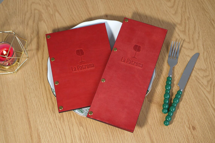 Custom Leather Menu Folder: Restaurant Menu Book, A4 A5 Letter Size