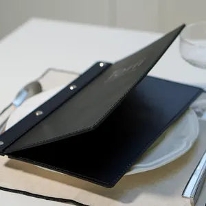Custom Leather Menu Cover: Restaurant Menu Holder